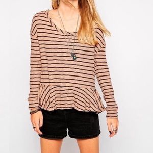 Free People thermal peplum top